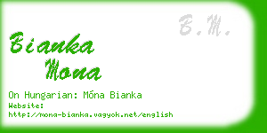 bianka mona business card